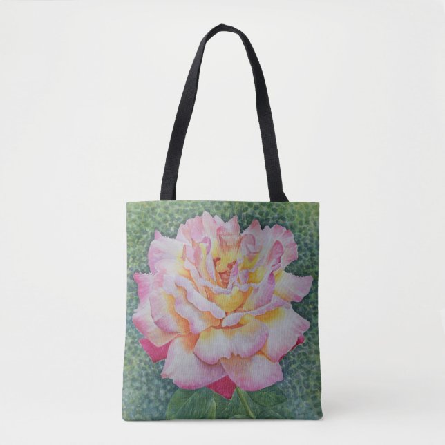 Bolso De Tela Rosa Rosa en Primavera (Anverso)
