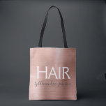 Bolso De Tela Rosa Rubor - Estilista de pelo de Relieve metaliza<br><div class="desc">Rubor Pink - Rosa de Relieve metalizado dorado Hair Stylist - Salon suministra una bolsa promocional para champú,  tijeras o alfileres. El nombre de contacto y la profesión de la empresa pueden cambiarse para cualquier tipo de negocio. Póngase en contacto con el diseñador para obtener más elementos coincidentes.</div>