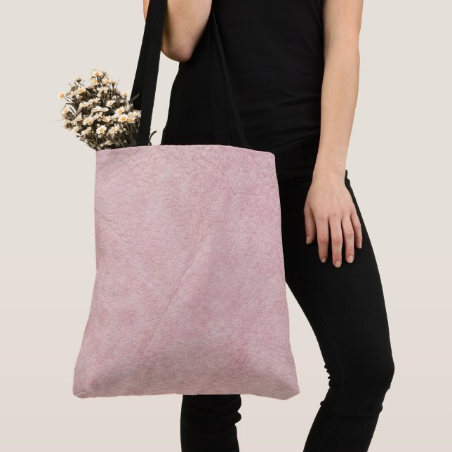 Bolso De Tela Rosa Rubor Sólido Texturizado (Detalle)