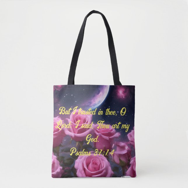 Bolso De Tela Rosa Tote Bag (Anverso)