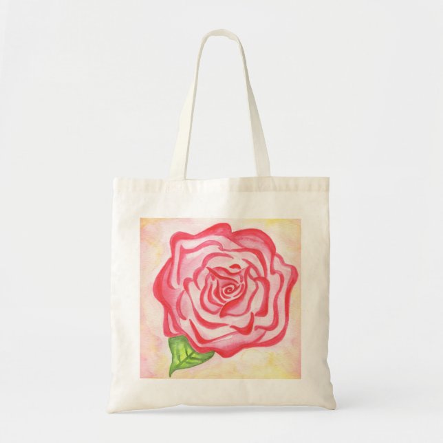 Bolso De Tela Rosa Tote Bag (Frente)