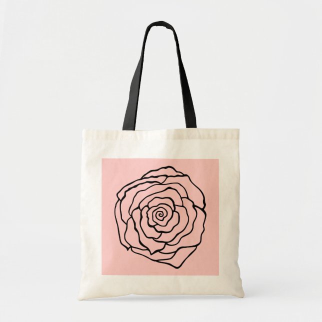 Bolso De Tela Rosa Tote Bag (Frente)