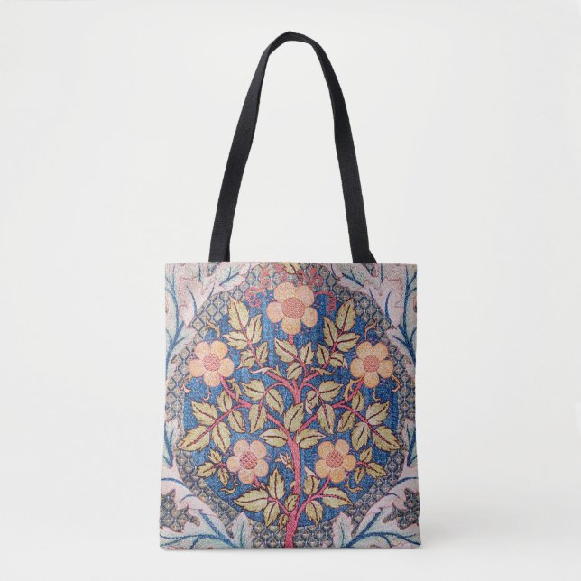 Bolso De Tela Rosa Wreath, William Morris (Anverso)
