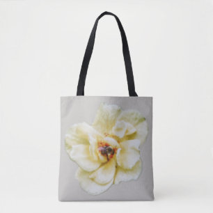 Bolso De Tela Rosa y abeja