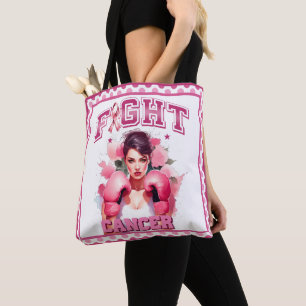 Bolso De Tela Rosa y Bonito Cáncer de Mama Floral