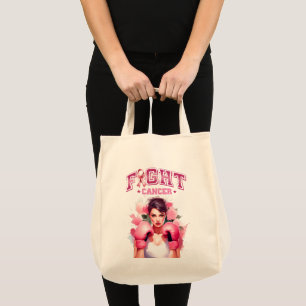 Bolso De Tela Rosa y Bonito Cáncer de Seno Floral
