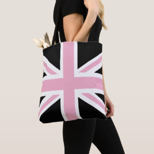 Bolso De Tela Rosa y negro BRITÁNICOS de la bandera de Union