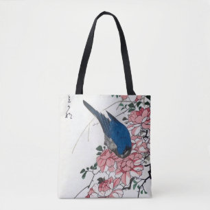 Bolso De Tela Rosa y Pájaro Azul, Hiroshige, Ukiyo-e