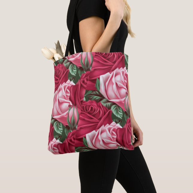 Bolso De Tela Rosas (Detalle)