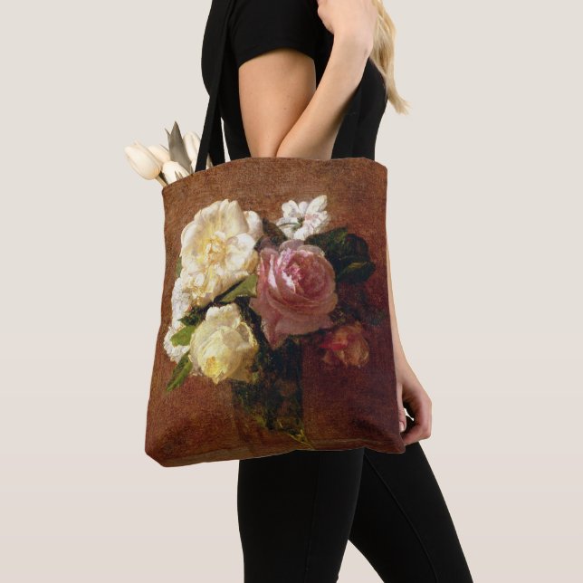 Bolso De Tela Rosas (Detalle)