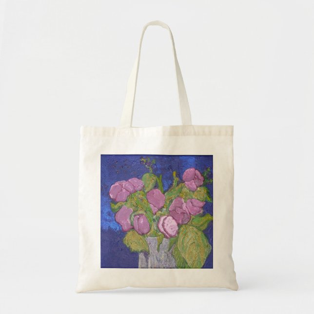 Bolso De Tela Rosas