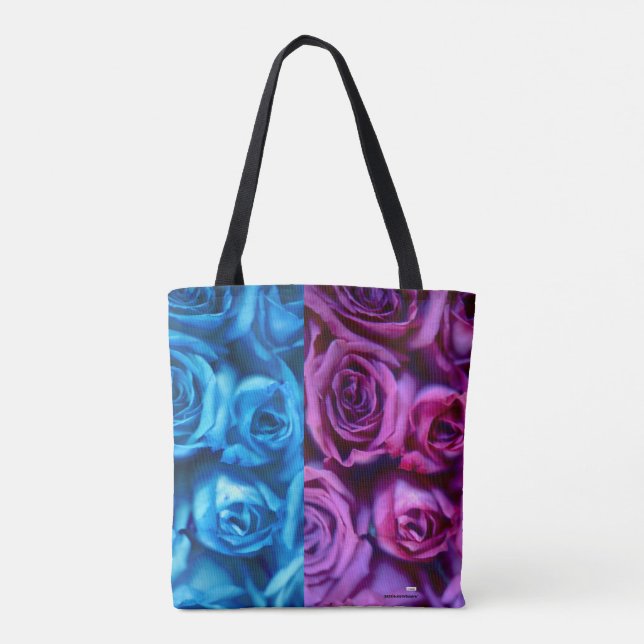 Bolso De Tela Rosas (Reverso)