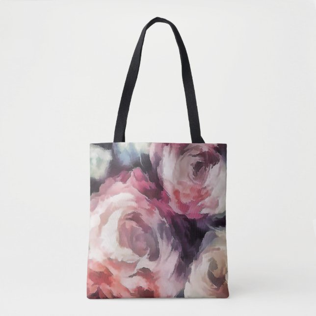 Bolso De Tela Rosas (Anverso)