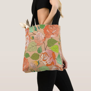 Bolso De Tela Rosas 21