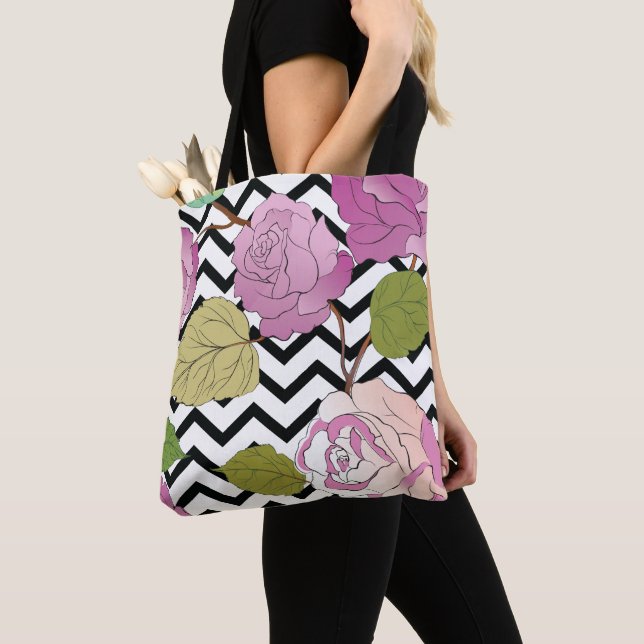 Bolso De Tela Rosas 27 (Detalle)