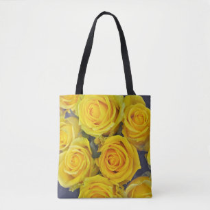 Bolso De Tela Rosas amarillos hermosos