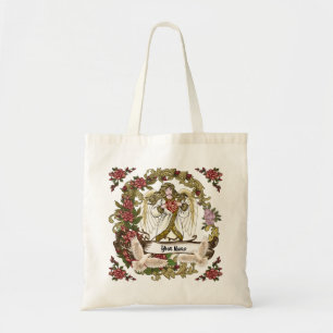 Bolso De Tela Rosas Angel