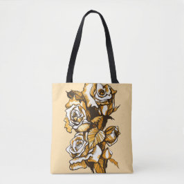 Bolso De Tela Rosas, arte gráfico floral, flores de rosa floreci