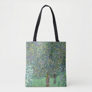 Bolso De Tela Rosas bajo los árboles, Gustav Klimt