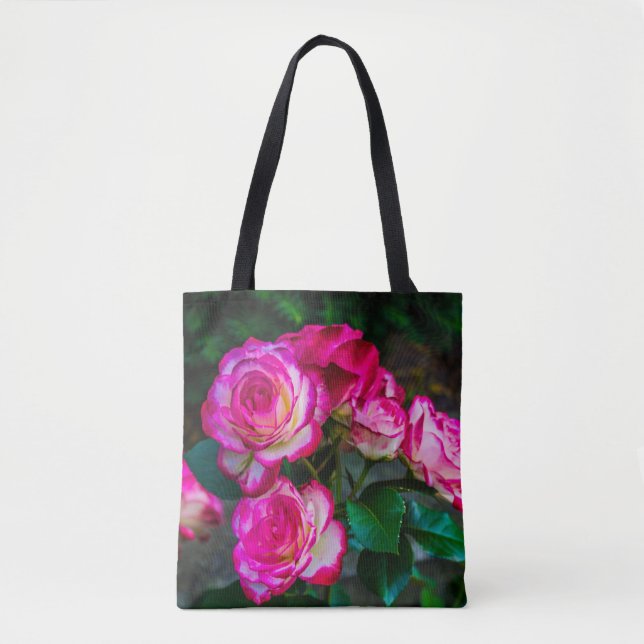 Bolso De Tela Rosas brillantes (Anverso)