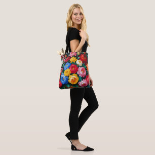 Bolso De Tela Rosas brillantes y coloridas