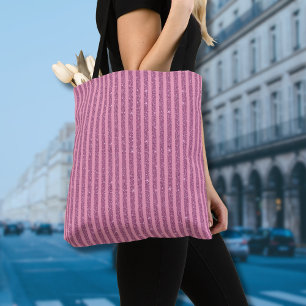 Bolso De Tela Rosas Chic Brillo Estilo Rayas Verticales