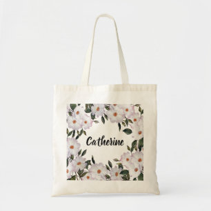 Bolso De Tela Rosas de acuarela Ballerina Arte Floral