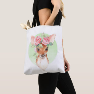 Bolso De Tela Rosas de alba y rosa