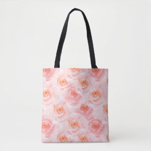Bolso De Tela Rosas de color de agua rosada de Rubor bonito