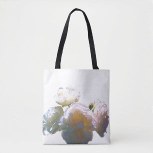 Bolso De Tela Rosas de color rosa naranja melocotón blanco elega