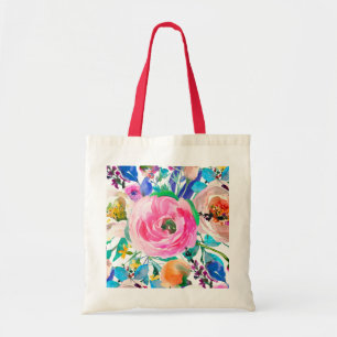 Bolso De Tela Rosas De Color Rosa Y Beige