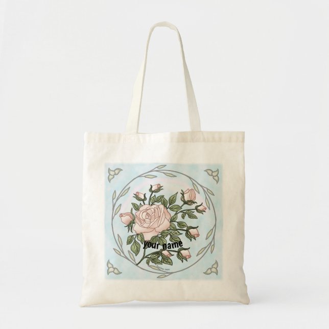 Bolso De Tela Rosas de jardín (Frente)