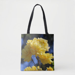 Bolso De Tela Rosas de las flores doradas adoran foto