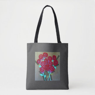 Bolso De Tela Rosas de papel Tote Bag