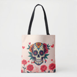 Bolso De Tela Rosas de Sugar Skull