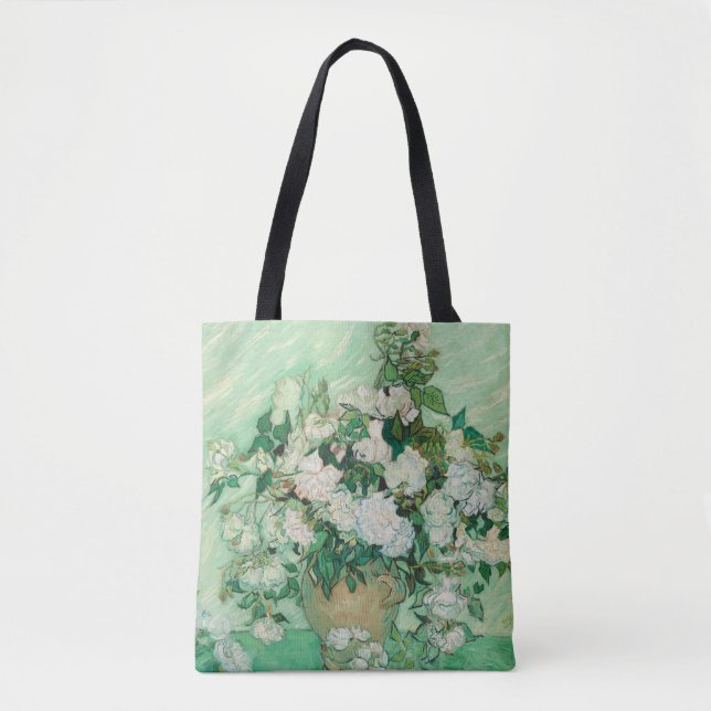 Bolso De Tela Rosas de Vincent Van Gogh (Anverso)