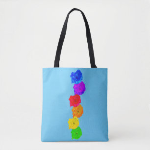 Bolso De Tela Rosas del arcoiris