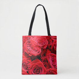 Bolso De Tela Rosas elegantes de flores de flores rojas