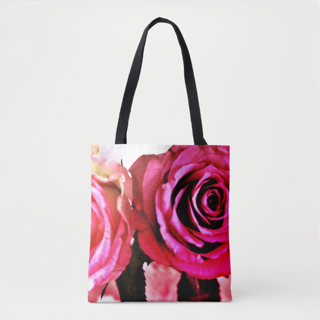 Bolso De Tela Rosas en auge (Anverso)