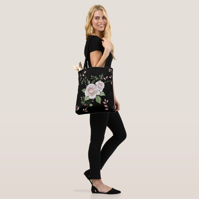 Bolso De Tela Rosas En Bloom (Puesto)