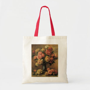 Bolso De Tela Rosas en un jarrón de Pierre Renoir, Arte fino vin