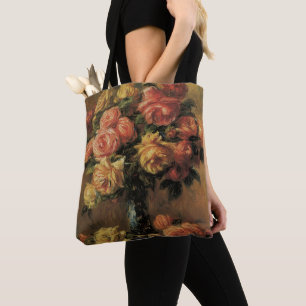 Bolso De Tela Rosas en un jarrón de Pierre Renoir, Arte fino vin