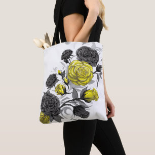 Bolso De Tela Rosas existenciales