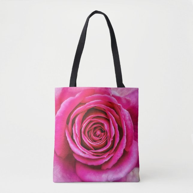 Bolso De Tela Rosas fuertes subiós (Anverso)