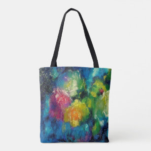 Bolso De Tela Rosas, hermosa pintura de arte fino