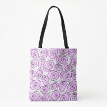 Rosas Lilac por todo el tote