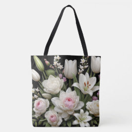 Bolso De Tela Rosas lilies