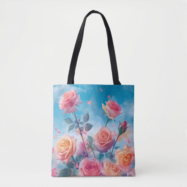 Bolso De Tela Rosas oníricos (Anverso)