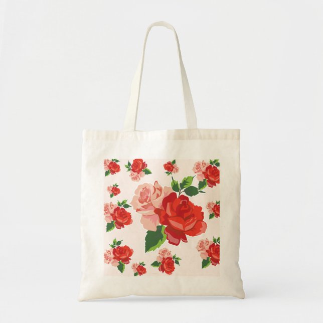 Bolso De Tela Rosas Para U (Frente)