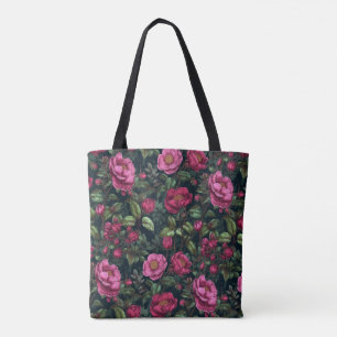 Bolso De Tela Rosas Pink Wild